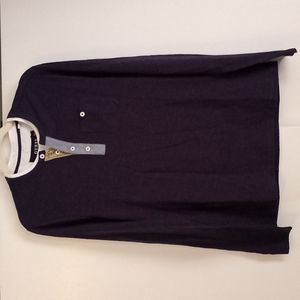 Guess "Migos" L/S Henley TShirt Nightfall Blue in Size Small  (NWT)